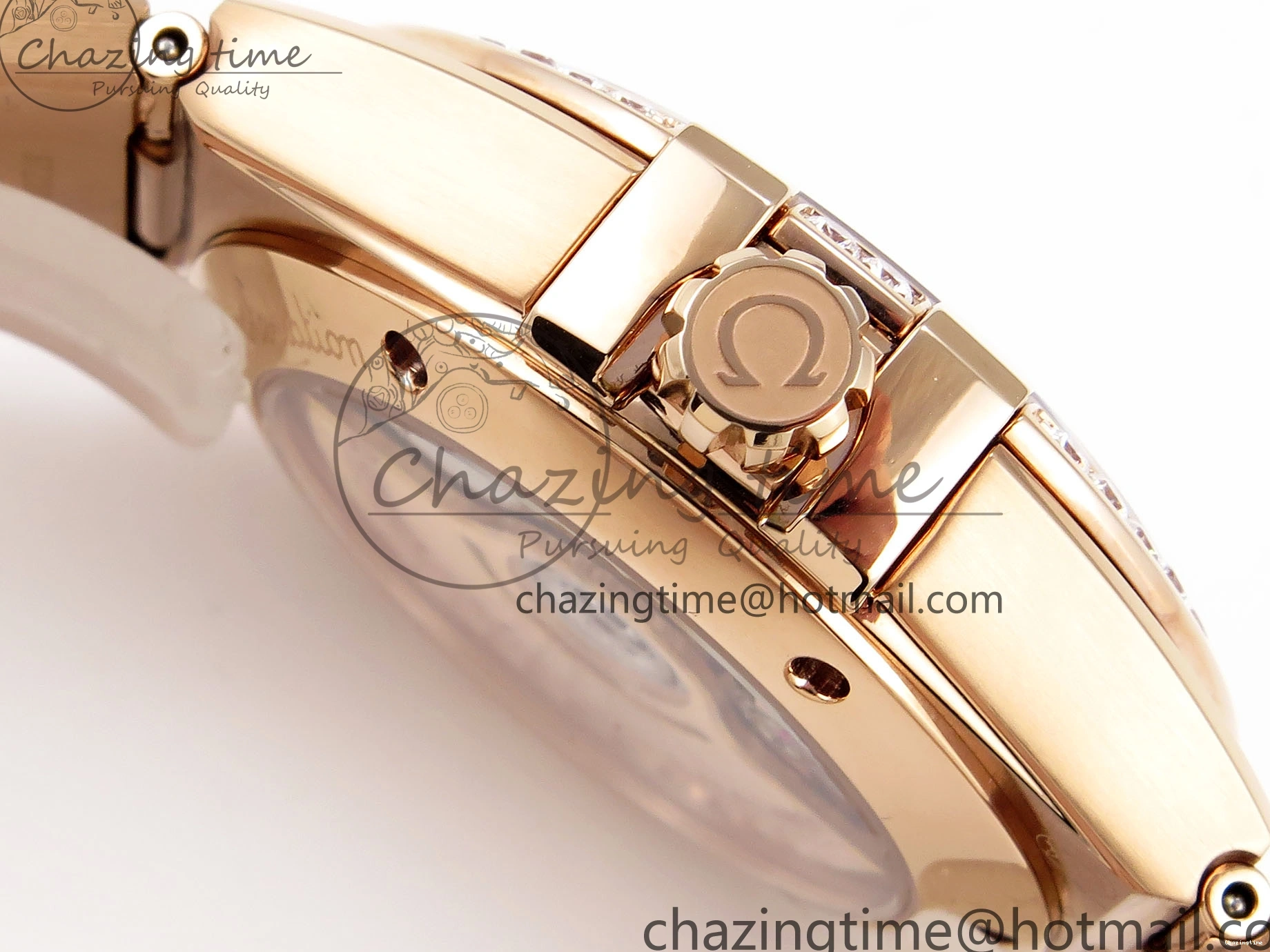 0216 Soft Constellation 39mm RG Diamonds Bezel ASWF 1:1 Best Edition White Dial on RG Bracelet A 7783